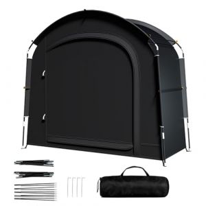 TOOSOAR Abri Velo Exterieur 200X165X80cm,Tente de Rangement pour V&eacute;los pour 2-3 V&eacute;los,Imperm&eacute;able &Anti-UV (Tao ying, neuf)