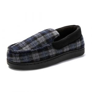 JOMIX Charentaises Homme Chaussons Homme Hiver Douce et Chaud pour Maison (Gris Foncé, 44) (JOMIX EUROPE, neuf)