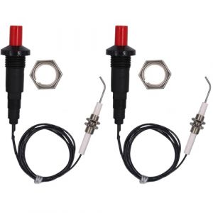 VISSQH 2 x Allumeur Piézoélectrique Allumeur en Céramique,Allumeur à Bouton avec câble,d'allumage à étincelle piézo,pour barbecue à gaz Allumeur à électrode- 30 cm (VISSQH, neuf)