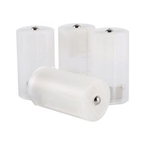 Bo&icirc;tier Convertisseur de Batterie AA vers Batterie D, Support D'adaptateurs de Batterie Blanc Translucide, Adaptateur de Batterie AA vers D (4 Pi&egrave;ces) (Pusokei, neuf)