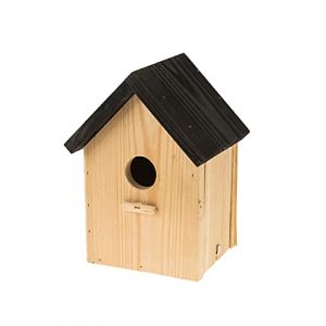 Nichoir naturel pour m&eacute;sanges bleues et petites esp&egrave;ces de m&eacute;sanges en bois, aide &agrave; la nidification avec trou d'entr&eacute;e de 32 mm, nichoir pour m&eacute;sanges (MAZUR International, neuf)