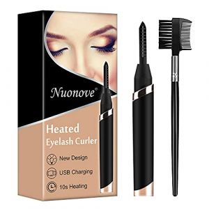 Recourbe Cils Chauffant Recourbe Cils Professionnel Recourbe Cils Electrique, Recourbe-Cils Rechargeable USB Avec 3 Modes de Température Réglables, Chauffage Rapide, Cadeaux de Noël pour dames, Noir (Nuonove-Store, neuf)
