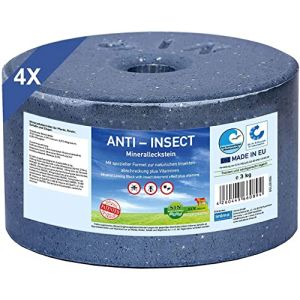 imima Pierre à lécher minérale Cheval Anti-Insect Pierre à lécher Set 4 x 3kg - Pierre à lécher pour Chevaux Moutons chèvres gibier et Boeuf - Pierre à sel à lécher Pierre minérale (La boutique de l'éleveur, neuf)