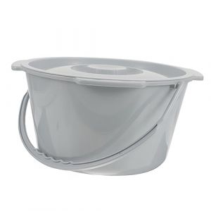 GALPADA Chaise percée Pot à Urine Adulte éclaboussure Toilette d'aisance Pot de Voyage bassine Pliable urinoir Portable pour Femme urinoirs pour Hommes pour Personnes âgées Plastique Gris (Hargrove Hare, neuf)