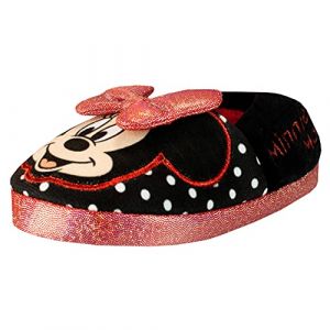 Disney Filles Chaussons Minnie Mouse Noir 23 (Character FR, neuf)