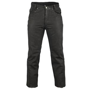 Biker cuir cuir nubuck Jeans Jeans Western pantalon en cuir de moto noir Jeans (31) (MDM LEDERHAUS, neuf)