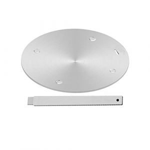 Plaque de conduction de chaleur pour cuisinière à gaz, diffuseur de chaleur en acier inoxydable, plaque adaptateur à induction avec poignée amovible, batterie de cuisine pour le café, le lait, la (Beswarmy-EU, neuf)