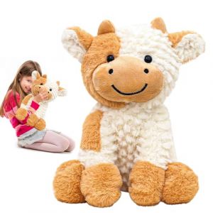 TIVUNORON Vaches Kawaii en Peluche, 22cm Vache Douce en Peluche, Peluche Vache Moelleuse Et Douce, pour GarçOn Fille Anniversaire, FêTe des Enfants, Cadeau De Noë (FBX SUED LIMITED, neuf)