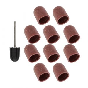 DECHOUS 10 pi&egrave;ces Polishing Burr Caps pour Ongles R&eacute;sistants et R&eacute;utilisables Accessoires de Pon&ccedil;age pour Manucure Gel et Outils L&eacute;ger et Portable pour Usage Personnel et Familial (Delicious.C, neuf)