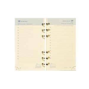 Brepols - 1 Recharge Agenda Pour Organiseur Brepols Brefax 11-1 Jour Par Page - Dimension 9,5 x 17 cm - Janvier 2026 &agrave; D&eacute;cembre 2026 (Papeterie Libellus, neuf)