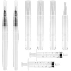 Sheryl&Rain 8 Pcs Stylos de Retouche, 15ml+5ml Stylo Retouche Peinture avec Seringues, Stylo Peinture Rechargeable, Pinceau Rechargeable, Touch up Paint Pen pour Retouches Les Fissures de Porte (JiusanTech, neuf)