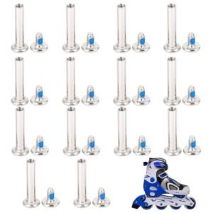 Vis de Roue de Patinage,14pcs Axe De Roue Trottinette,Vis de Patin en Ligne en Fer,Boulon de Roue de Patin à Roues,Vis de Remplacement de Patinage,Vis de Patinage Ligne,pour Remplacement de Roue (QiaoQiHOUSE, neuf)