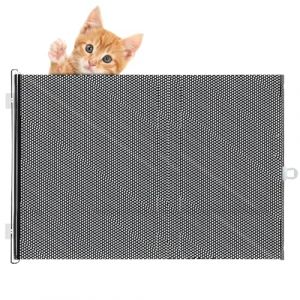 Barriere de Securite Enfant,Barrière de Sécurité Rétractable,Rétractable Barriere de Securite ChienBarriere de Securite Extensible,pour Extérieur Intérieur Porte Escaliers et Couloirs Gri (85 x 140cm) (YANGJIEKUN LIMITED, neuf)