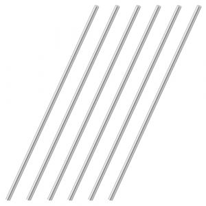 HXJDAM 6 pcs Barres Inox 5mm x 200mm - Barre Acier 304 Haute Dureté pour Soudure/Modélisme/DIY, Rond Inox Anticorrosion, Alternative Supérieure aux Tiges en Plastique & Tube en Fer Rond​ (hengxinji, neuf)