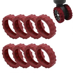 Xistuoz Couvre-roue de bagage de valise, Couvre-roue de bagage,Housse de roue de valise en silicone de 8 pi&egrave;ces | Housse de protection en silicone pour roue porte-bagages pour valises de chaise de (criatle, neuf)