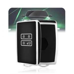 LELNOOS Coque Cl&eacute; Voiture, Silicone &Eacute;tui Cle Etui Clef Protecteur Cache Cles pour Renault Captur 2 Clio 5 Megane 4 Scenic 4 Espace 5 6 Kadjar Austral Arkana Zoe Dacia Duster 3 Sandero Stepway Jogger (LELNOOS, neuf)