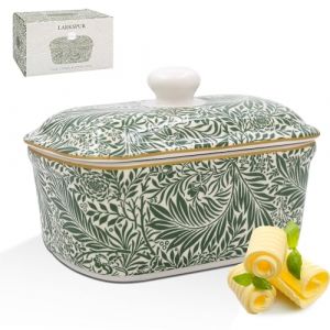 William Morris Beurrier en porcelaine fine Motif Larkspur (Bella Boutique UK, neuf)