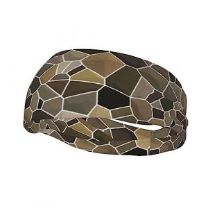 Bandeaux en pierre marron pour femmes, antid&eacute;rapants, pour le visage, le maquillage, le sport, la course &agrave; pied, extensibles, larges, tendance, pour femmes et hommes (JUNGTae, neuf)