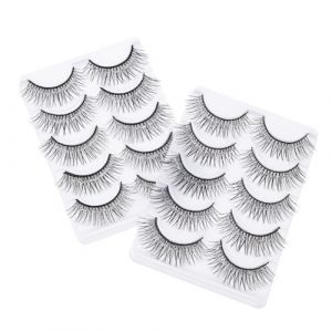 MUSISALY 10paires Cils Faits Main Multicouches Faux Cils R&eacute;utilisables Maquillage Naturels Volume (YangF, neuf)