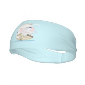 Bandeau de sport antidérapant avec motif éléphant et lapin sur un bateau pour homme et femme, idéal pour la gym, le basket-ball, le yoga (ruianshihuichenjiayouzhanguanliyouxiangongsi, neuf)