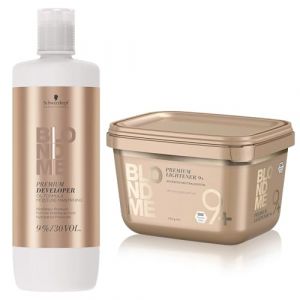 Schwarzkopf Professional - Duo Blond Me PPL9+ Poudre Comp. D&eacute;colorante Premium 450g Lightener 9+ & Blond Me Supreme Blonde Hair Quality Premium Care 9% 30 Vol Developer 1000ml by Schwarzkopf (COIFFURE FRANCE TOULOUSE, neuf)