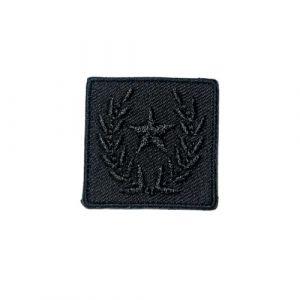 Patch Ecusson Thermocollant Etoile Lauriers Coloris Noir 3 x 3 cm (Filou Face, neuf)