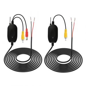 2,4 GHz Kit &Eacute;metteur et R&eacute;cepteur RCA sans Fil, Transmetteur et R&eacute;cepteu vid&eacute;o 12V RCA pour Voiture Cam&eacute;ra de Recul, GPS, Moniteur d'aide au Stationnement, Lecteur Autoradio (WeiCanBangYu, neuf)