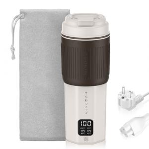 QianShouYan Bouilloire de Voyage 450ml avec Régulation de Température en 6 Étapes, 300W, Étanche, Protection Contre la Surchauffe, 100V~240V, Adaptée pour le Camping (BAOWONG LIMITED, neuf)