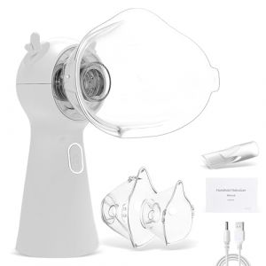 Nébuliseur Inhalateur Nébulisateur Electrique pour Adultes et Enfants Medical Nébuliseur Portable Aerosol Nebulisateur Bebe Inhalation USB Efficace avec Embouchure pour Usage Domestique Voyage (blanc) (Laukra special SIA, neuf)