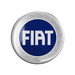 Fiat 21235 Autocollant 3D Officiel Logo Bleu, Diamètre 75 mm (Motorstile, neuf)
