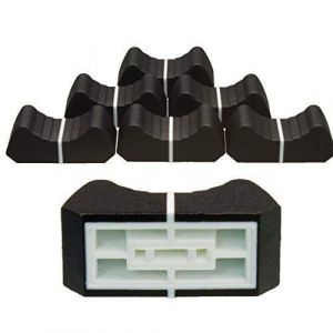 6 X Prof. Bouton Fader Noir 4mm Lever 6 - Schiebeknopf Bouton Manette Fader pour Potentiomètre à Glissière Potentiomètre Coulissant Potentiomètre (pot4audio, neuf)