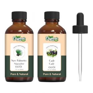 Organic Zing Combo d'huile : Saw Palmetto (Serenoa repens) - 30 ml et huile de cade (Juniperus Oxycedrus) - 30 ml/1,01 fl oz (24x7healthstore, neuf)