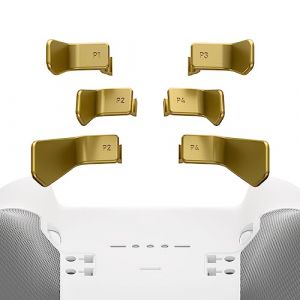 eXtremeRate 6 pcs Palettes Doré Métalliques pour Xbox One Elite/Elite Seies 2/Elite 2 Core Manette, Swift Palettes pour Xbox One Elite/Elite Seies 2 Manette (Easequote-Store, neuf)