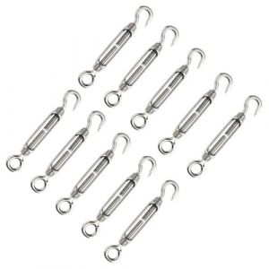 Tendeur De Cable, Tendeur Cable Acier, Tendeur Inox, Tendeur Cable, Tendeur Crochet Et œil Acier Inoxydable 304, Tendeur Acier, Tendeur De Fil De Tendeur, Tendeur De Fil Tendeur (M4, 10 Pièces) (UP LII, neuf)