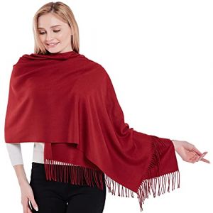 CJ Apparel Bordeaux &Eacute;paisse Solide Couleur Unie Conception N&eacute;palaise Ch&acirc;le Secondes &eacute;charpe &eacute;tole Wrap Nouvelle (CJ Apparel, neuf)