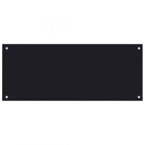 vidaXL Dosseret de Cuisine Carrelage Mural D&eacute;coration Protection Anti-&eacute;claboussures R&eacute;sistant aux Rayures Noir 100x40 cm Verre Tremp&eacute; (shop.nova, neuf)