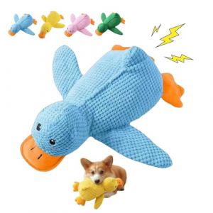 Generisch Canard anti-stress pour chien - Grand canard jaune - R&eacute;sistant aux morsures - Avec son couineur - Bleu - Taille M (xieshiyang, neuf)