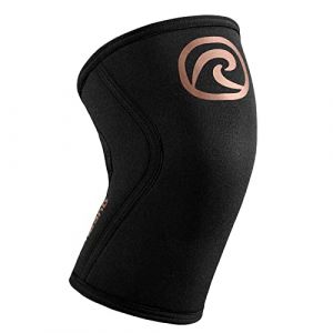 Rehband Genouillère en néoprène de 5 mm pour soutenir les genoux - Stabilise les articulations et les muscles - Idéal pour le sport la musculation, Couleur:Cuivre/Noir, Taille:XS (Rehband, neuf)