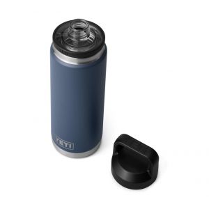 YETI Rambler Bottle Chug, Vacuum Insulated Stainless Steel Bottle with Chug Cap, Navy, 26 oz (760 ml) (YETI Europe, neuf)