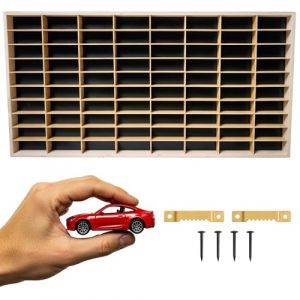 ArtTwist Vitrine pour Collection avec 80 Compartiments | Armoire Vitrine Murale 78,5cm x 40cm x 4cm pour Hot Wheels ou Matchbox | Etagere Figurine (Noir) (Arttwist, neuf)