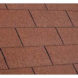 Gartenpirat Bardeaux bitum&eacute;s rectangulaires 1 m&sup2; Rouge Bardeaux pour abri de Jardin, Remise &agrave; Outils, pavillon et abri Voiture (Holzmarkt Riegelsberger, neuf)