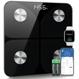Balance Pese Personne Vainqueur du Test 2024 avec Application 180 kg /400 lbs, Imp&eacute;dancem&egrave;tre Bluetooth pour la Graisse Corporelle, IMC, Grand panneau 30 * 30cm (CARONE ALESSANDRO STORE, neuf)