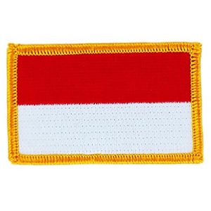 Patch &eacute;cusson brod&eacute; drapeau monaco thermocollant backpack (Akachafactory, neuf)