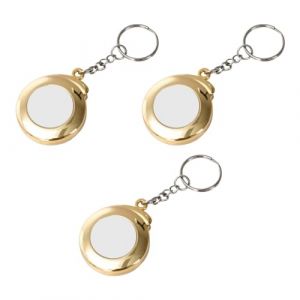 Lot de 3 Mini Porte-cl&eacute;s &agrave; Ruban &agrave; Mesurer, M&egrave;tre ruban de 2 m&egrave;tres, Ruban &agrave; Mesurer de Poche R&eacute;tractable en Acier Inoxydable pour Cadeaux de F&ecirc;te d'anniversaire, Usage Quotidien (Voda FR, neuf)