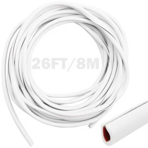 Protection Portiere Voiture, CTRICALVER 8M Blanc Joint Porte Voiture, Baguette de protection voiture en forme de U en PVC, Protecteur De Bord De Porte De Voiture, pour la Plupart des Voitures (CTRICALVER-FR, neuf)
