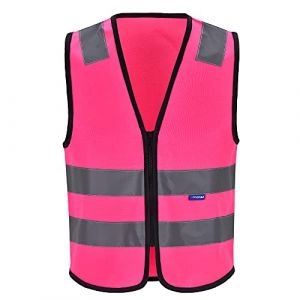 Gilet de Securité Réfléchissant Haute visibilité,Gilet Jaune Réfléchissant,Gilet d'équitation, Fluo Moto Auto, Haute Visibilité, EN20471 Conforme à la Norme (AYKRM HI VIS, neuf)