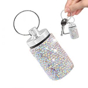 Porte-pilules porte-clés – Petite boîte à pilules étanche, étui à pilules étanche avec porte-clés | miini pilulier avec porte-clés, boîte à pilules Portable avec porte-clés pour hommes et femmes (betsnadar, neuf)