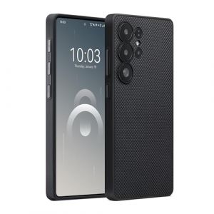 pitaka Coque Magnétique Samsung Galaxy S25 Ultra Fabriqué en Fibre Aramide de Première Qualité, Housse Léger et Mince, Compatible avec Magsafe [Coque de Protection de Qualité Militaire] Noir/Gris (PITAKAofficial, neuf)