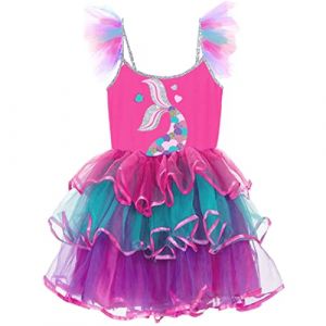 VIKITA Robe Fille Princesse Partie Casual Enfants Tulle Robe d'été sans Manche SH4001 7-8 Ans (VIKITA FACTORY STORE EUROPE, neuf)
