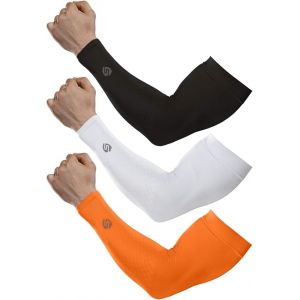 SHINYMOD Manchette Bras pour Homme et Femme Manchon Bras Anti UV Protection UPF 50 Couverture de Tatouage Manchons de Sport de Compressio (1/3 Paires) (Firesara-EU, neuf)